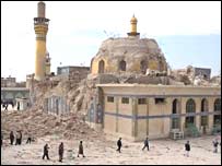 Askeriye Camii'nde hasar