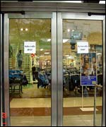 Automatic doors at M & S