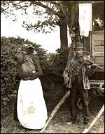 Travellers and cart.