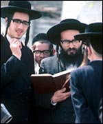 Jewish men in traditional dress