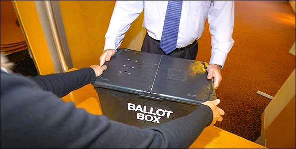 Typical ballot box