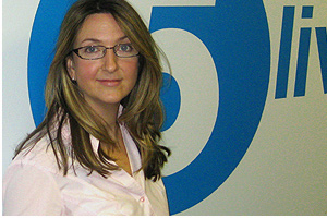 Victoria wearing her glasses