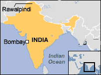 Map showing British India in the 1930s