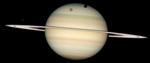 NASA image of Saturn's and its moons