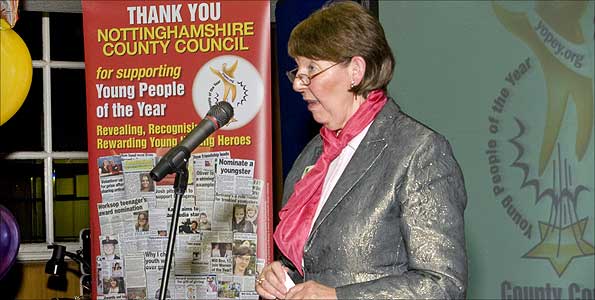 Kay Cutts giving a presentation