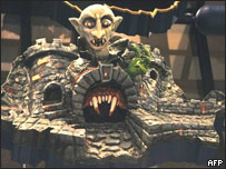 Detalhe da instalação de David Cerny