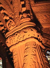 Top of the Apprentice Pillar with elaborate carvings