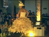 Vestido feito com milho