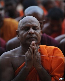 Buddhist monks in Sri Lanka