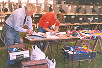 Russell wrth ei waith yn Sioe Dyffryn Ogwen 2003