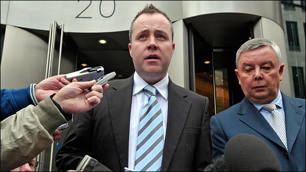 Snooker star John Higgins after his match-fixing hearing