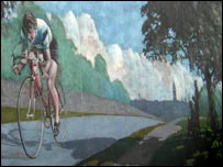 The mural of Beryl at her memorial garden