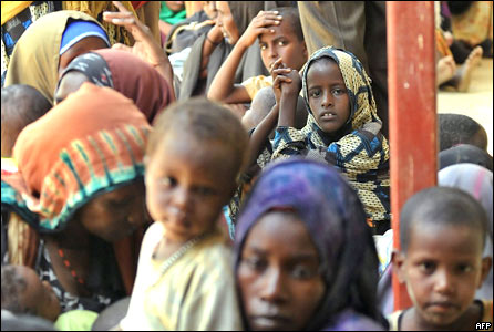 The world's largest refugee camp, called Dadaab, for Somalis in Kenya