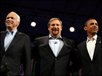 ông McCain và Obama xuất hiện chung