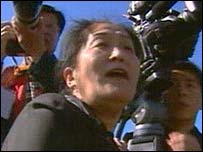 Manifestante na Casa Branca