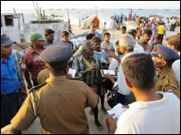 The arrested Indian fishermen in Jaffna