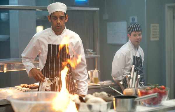 A fire in the kitchen.