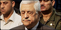 Palestinian President Mahmoud Abbas at Friday prayers