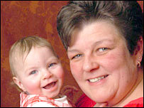 Amanda Morgan e a filha, Caitlin.