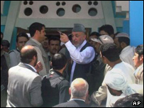 حامد کرزی در شیندند