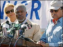 कोफ़ी अन्नान और परवेज़ मुशर्रफ़