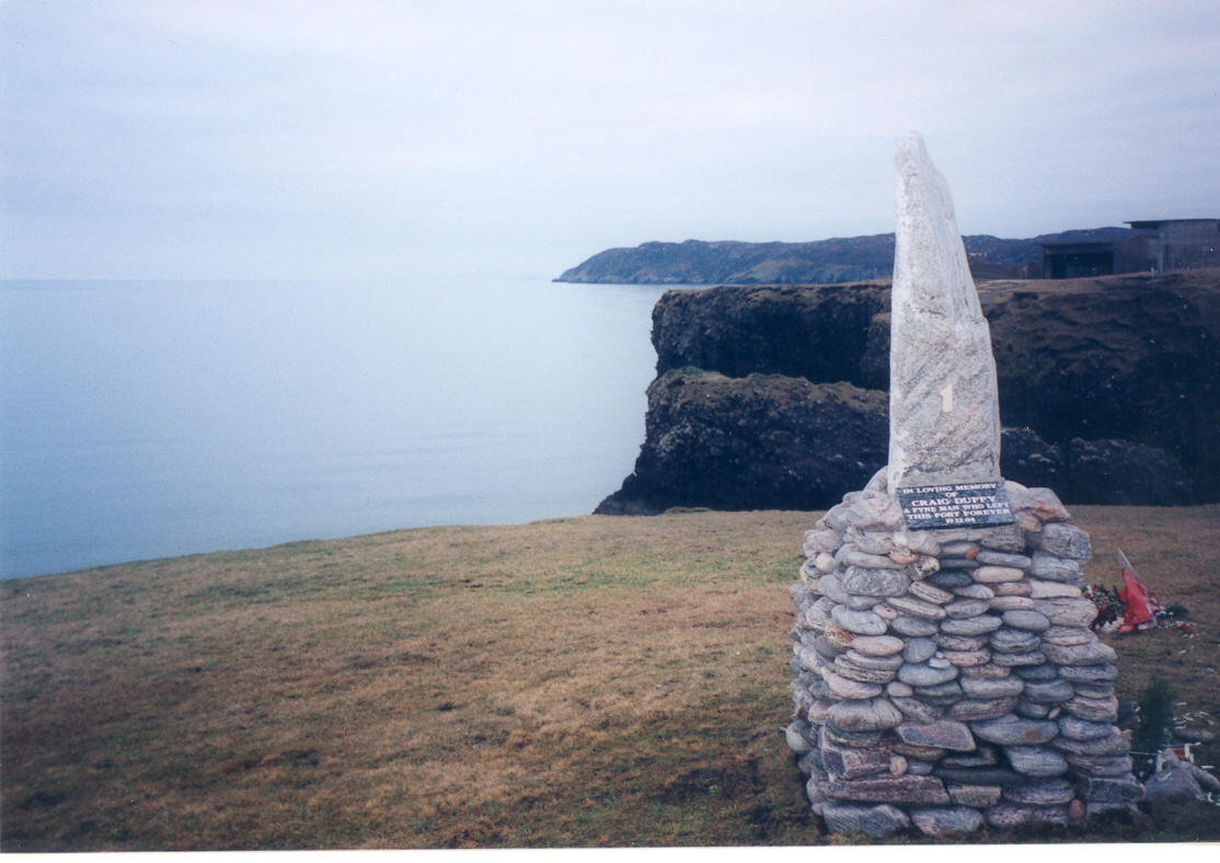 Monument for drowned fisherman at Arnish