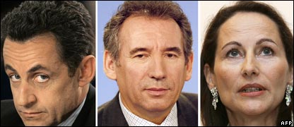 Sarkozy, Bayrou, Royal