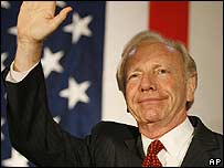 O senador democrata americano Joe Lieberman