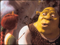 Shrek, personagem do desenho animado que se casa com uma princesa