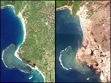 Imagen satelital de Indonesia