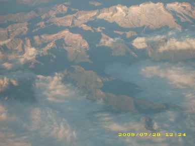 Mountains from an aeroplane