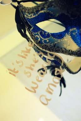 It's like she's wearing a mask