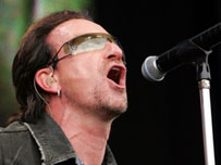 Bono performs at Live 8