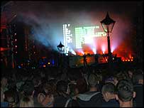 Crowd watch Bristol's own Massive Attack