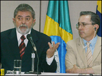 Lula e Uribe