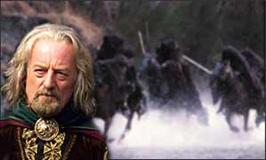 Bernard Hill as Theoden in Lord of The Rings.