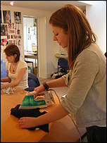 Ironing the support pants