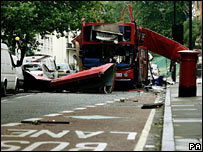 صحنه حمله تروریستی 7 ژوئیه 2005 لندن