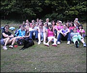 The youngsters take a rest