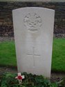 Frederick Mitchell's grave in Ferme Olivier Cemetery, Belgium