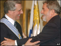 Tabaré Vazquez se encontra com Lula