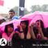 Enjoying the music in the rain