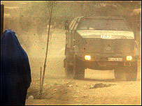 یک خودروی ناتو در کابل