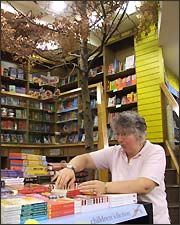The children's section of the book shop