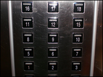 Missing floors on lift