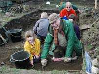An archaeological dig. Photo courtesy of Archaeology Scotland