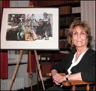 paula and one of her new lithographs