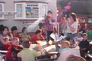 Winnie's grandson has a huge birthday party.