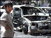 صحنه انفجار در بغداد به تاریخ 20/3/2007