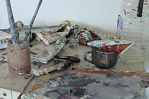 Michael's an artist at the Waygood studios in Newcastle. He takes us on a tour of his studio and tells us why it's so important.